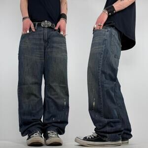 Vintage y2k faded grunge skater baggy wide leg levi's 514 jeans